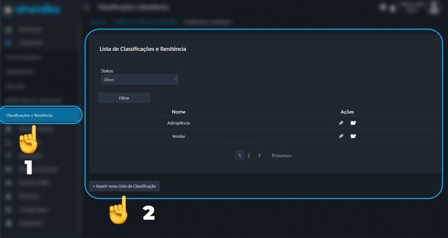Classificação e Renitência