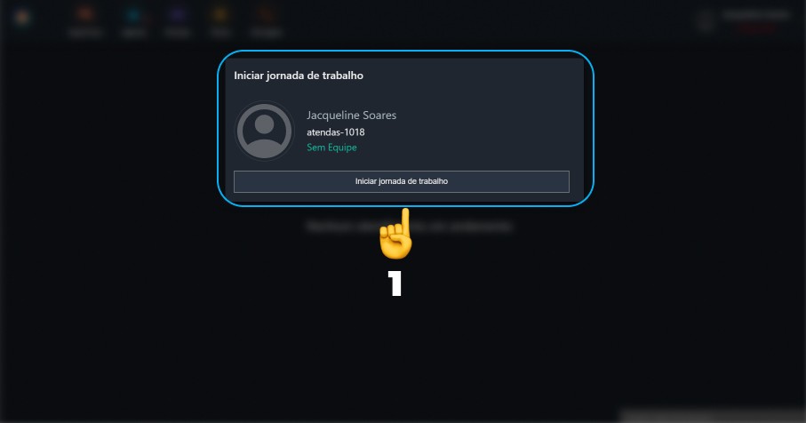 Tela de login Discadora - Usuário Operador